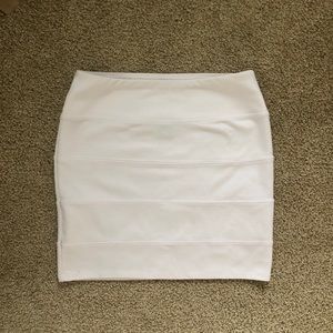 White Bodycon Mini Skirt